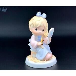 Precious Moments Figurine - Girl with Mirror and Scissors Bad Hair Day